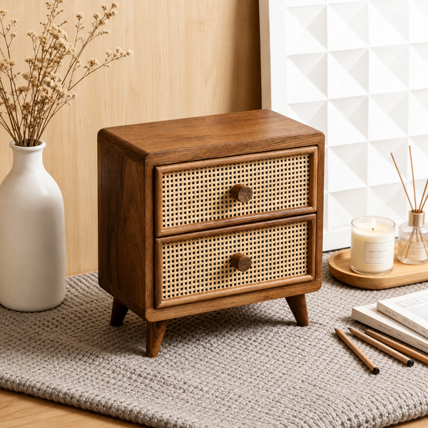 Retro Wooden Keepsake Mini Cabinet