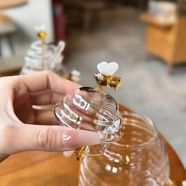 Buzzing Bee Honey Jar with Drizzler