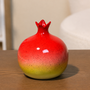 Pomegranate Ceramic Flower Vase With Blooms