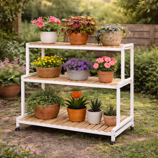 Stepped Shelf Plant Organizer Stand