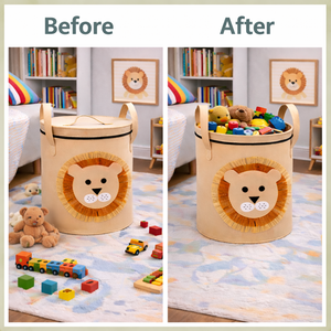 Foldable Cartoon Animal Storage Bin