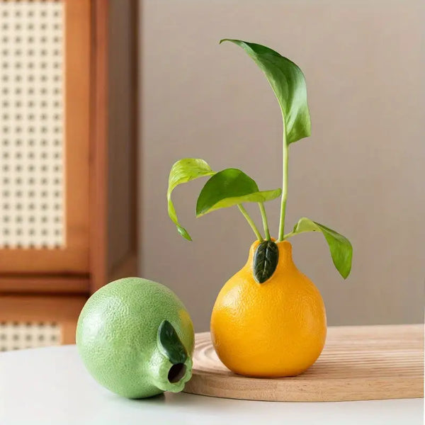 Unique Orange Shaped Ceramic Vase