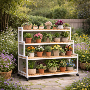 Stepped Shelf Plant Organizer Stand