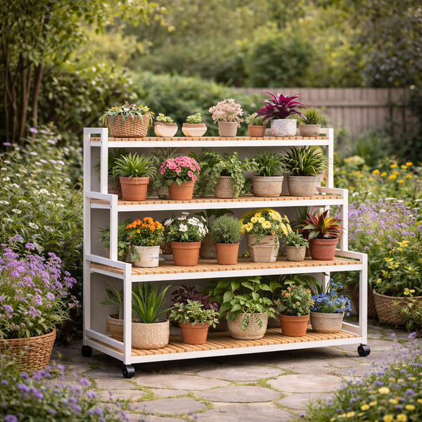 Stepped Shelf Plant Organizer Stand