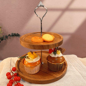 Classic Wooden Food Serving Stand