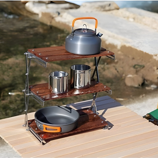 Compact 3-Tier Folding Utility Table