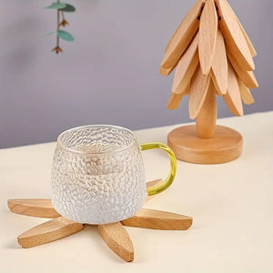 TreeShape Wooden Trivet Set for Hot Pots