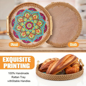 Decorative Woven Serving Tray