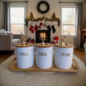 Luxurious Deer Head Ceramic Canister Jar Set