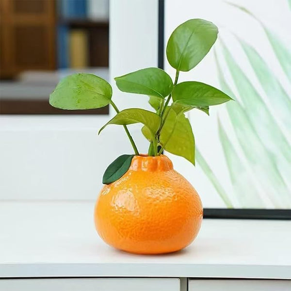 Unique Orange Shaped Ceramic Vase