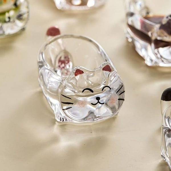 Charming Cat Glass Dipping Bowl