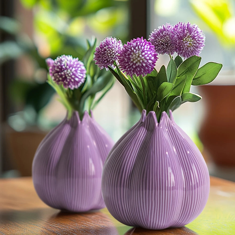 Onion Shaped Ceramic Flower Vase