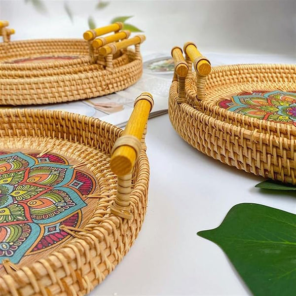 Decorative Woven Serving Tray