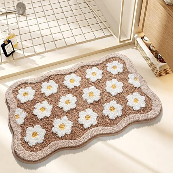 Daisy Charm Soft Absorbent Floor Rug
