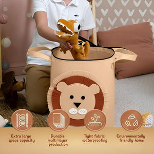 Foldable Cartoon Animal Storage Bin