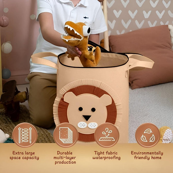Foldable Cartoon Animal Storage Bin