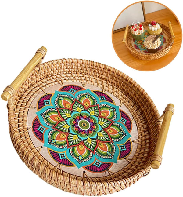 Decorative Woven Serving Tray