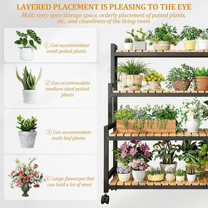 Stepped Shelf Plant Organizer Stand