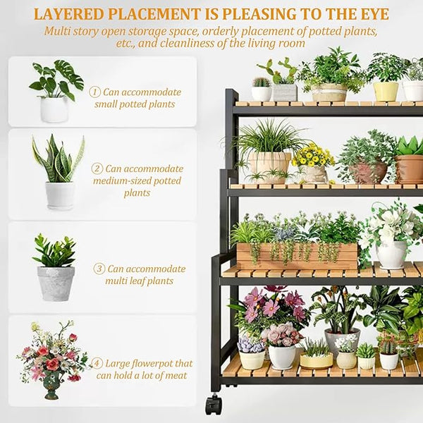 Stepped Shelf Plant Organizer Stand