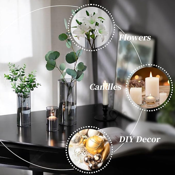 Clear Acrylic Floral Cylinder Vase