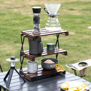 Compact 3-Tier Folding Utility Table