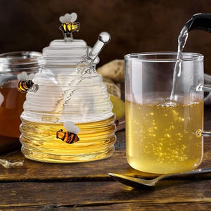 Buzzing Bee Honey Jar with Drizzler
