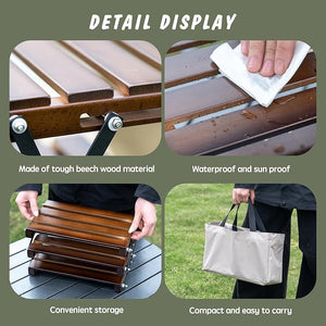 Compact 3-Tier Folding Utility Table