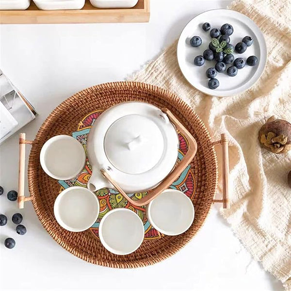 Decorative Woven Serving Tray