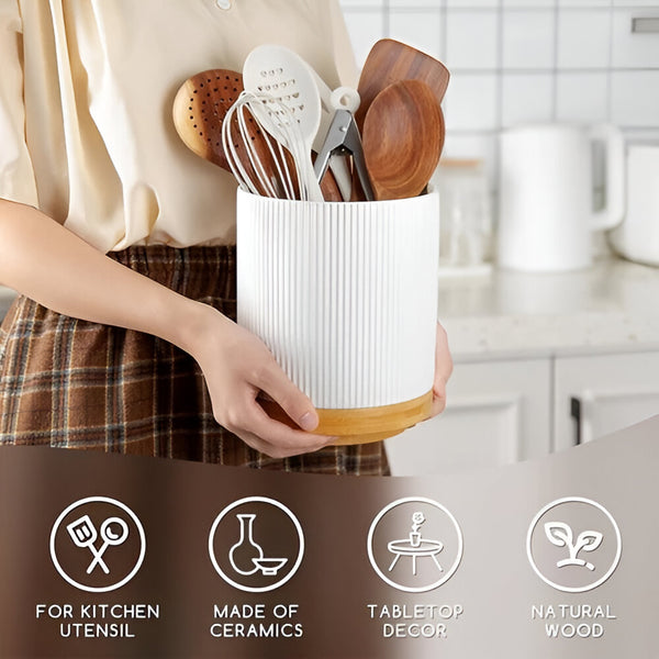 Elegant 360° Rotating Kitchen Utensil Holder