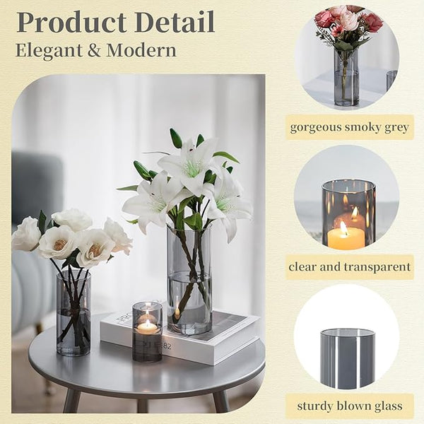 Clear Acrylic Floral Cylinder Vase