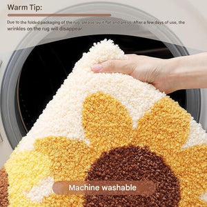 Sunflower Design Non-Slip Floor Rug