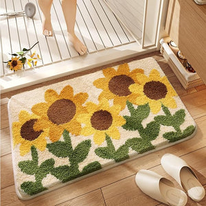 Sunflower Design Non-Slip Floor Rug