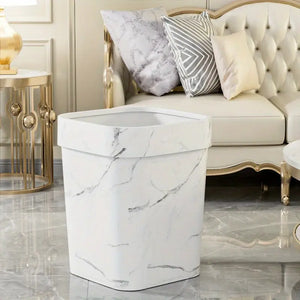 Elegant Marble Design Trash Can