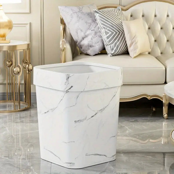 Elegant Marble Design Trash Can