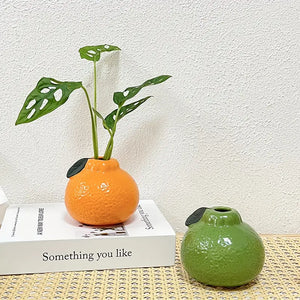 Unique Orange Shaped Ceramic Vase