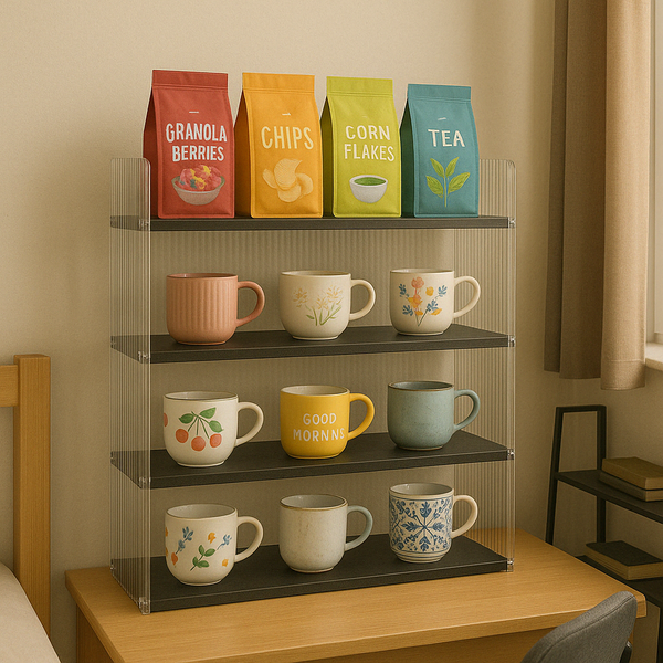 Acrylic Kitchen Office Mug & Pantry Rack