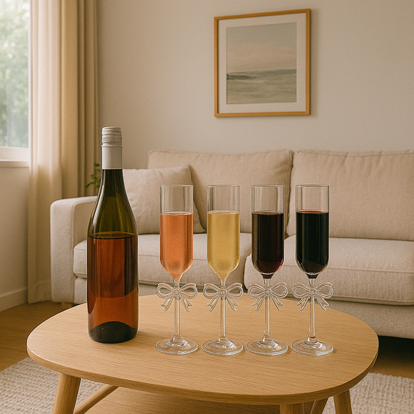 Chic Bow Accent Wine Glass