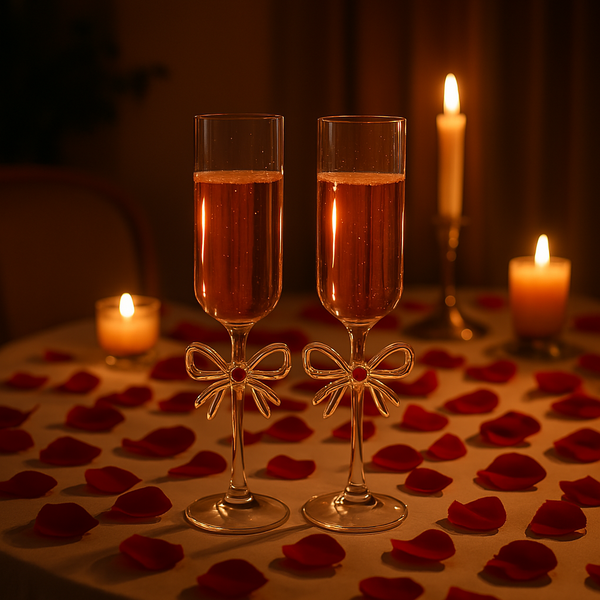 Chic Bow Accent Wine Glass