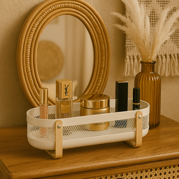Minimalist Wooden Handle Storage Basket