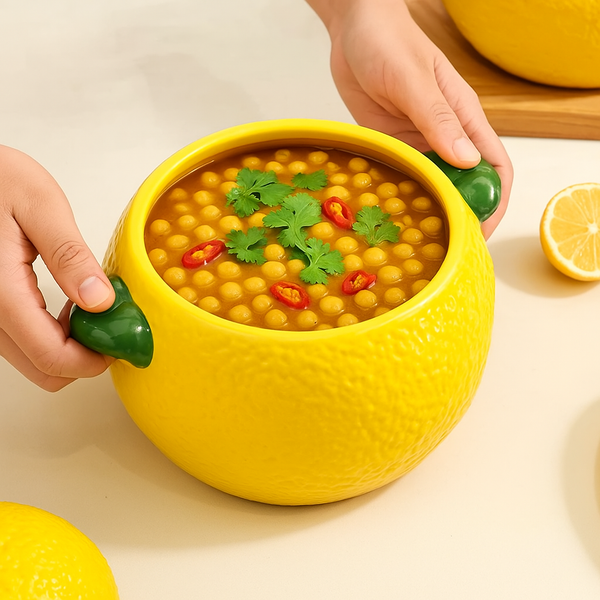 Lemon Shaped Ceramic Pot