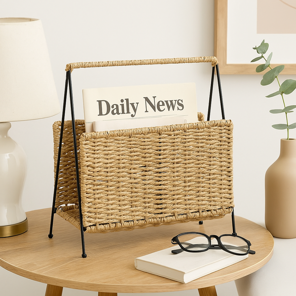 Woven Magazine & Book Organizer