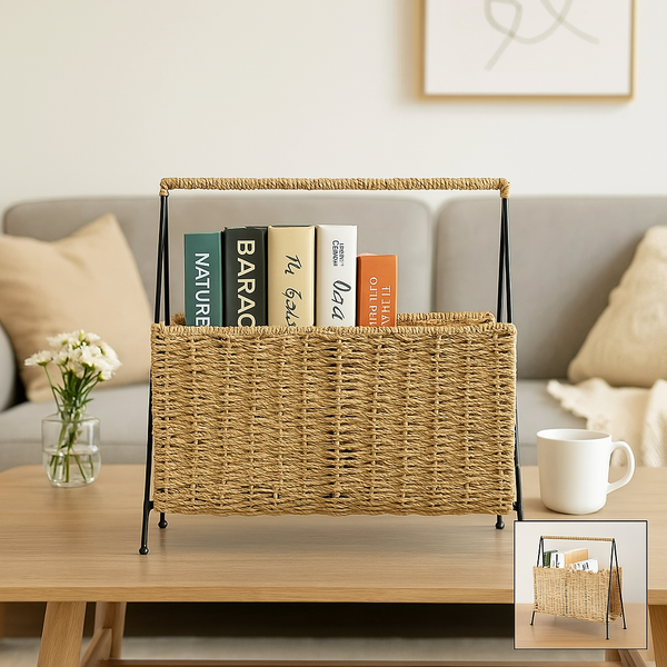 Woven Magazine & Book Organizer