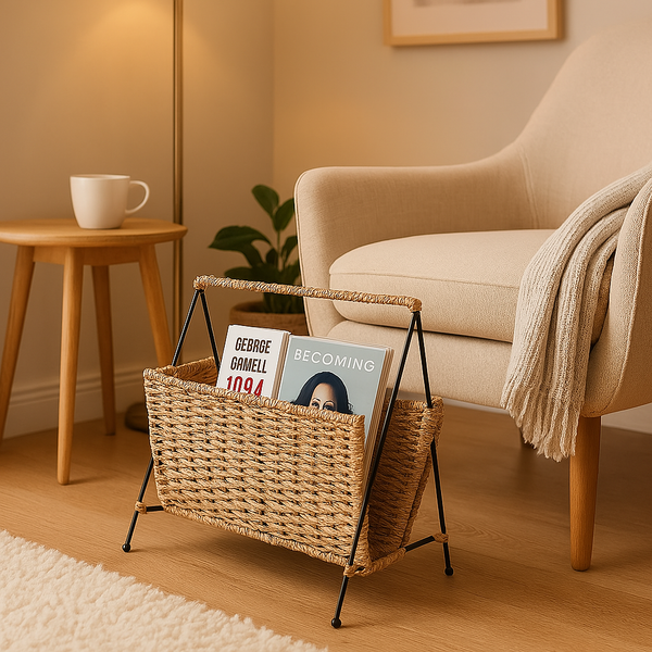 Woven Magazine & Book Organizer
