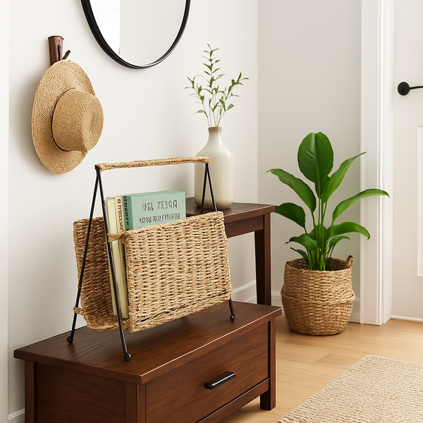 Woven Magazine & Book Organizer