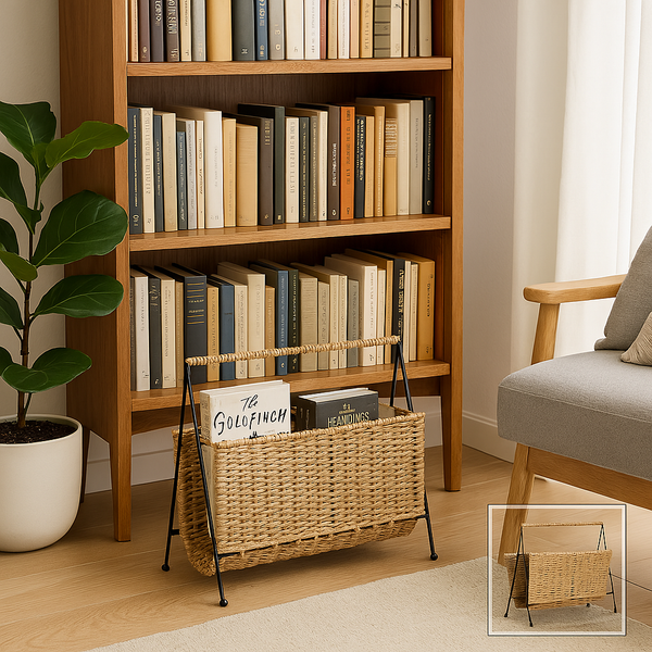 Woven Magazine & Book Organizer