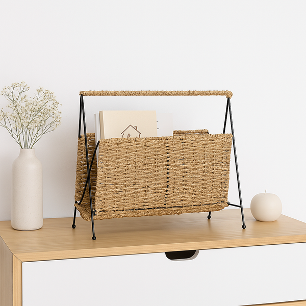Woven Magazine & Book Organizer