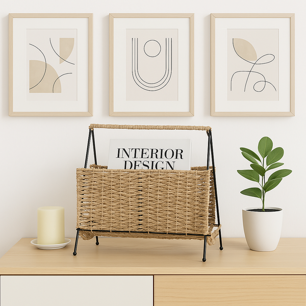 Woven Magazine & Book Organizer