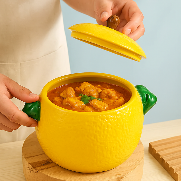 Lemon Shaped Ceramic Pot