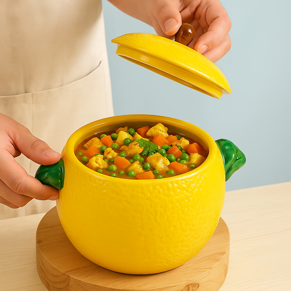 Lemon Shaped Ceramic Pot