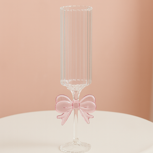 Chic Bow Accent Wine Glass